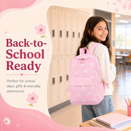 Image of BTOOP School Backpack for Teens Large Cute Bookbag Lightweight 15.6 inch Laptop Bag for Girls Women Casual High School College