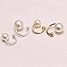 Faux Pearl U Studs Ear Crawler Earrings Cuffs Climber Ear Wrap Pin Vine Non-pierced Charm Clip On Jewelry Big Pearl Golden Tone
