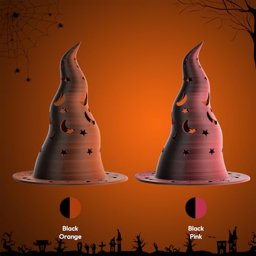 Image of AMOLEN Silk PLA 3D Printer Filament Bundle 2KG, Dual Color PLA 1.75mm Pack, Shiny Color Change 3D Printing PLA Filament for Most FDM 3D Printer, Black Orange & Black Pink, 1KG X 2 Spools