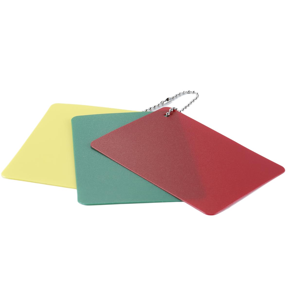 Ausi Juego de 2 tarjetas de árbitro de fútbol verde roja amarilla
