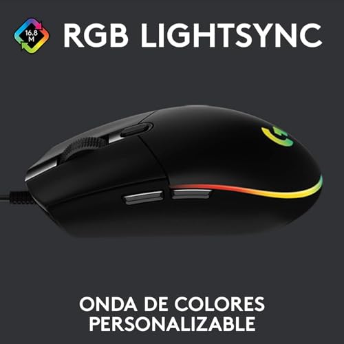 Miniatura 3 de Logitech G213 Prodigy Teclado Gaming, RGB Lightsync, Disposición QWERTY ES - Negro + G203 Lightsync Ratón Gaming, 6 Botones Programables, Ultra-Ligero- Negro