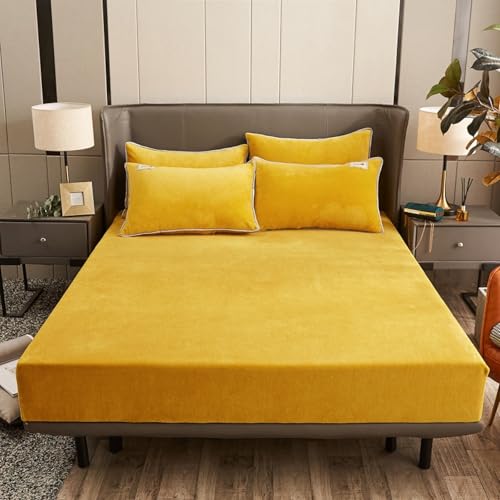 Juego de sábanas cálidas de franela para invierno, con bolsillo profundo de 180 x 200 pulgadas, con banda elástica, microfibra suave y fina, ropa de cama acogedora