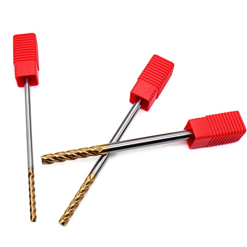 Milling Cutter Alloy Coating Tungsten Steel HRC55 CNC Endmill Top Lengthen Milling Cutter Flat Bottom Long 3.0mm,3.0x12Cx3Dx100L