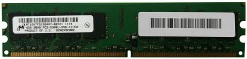 4GB Micron 4GB PC2-5300 DDR2-667MHz non-ECC Unbuffered CL5 240-Pin Dual Rank DIMM Memory Module Mfr P/N MT16HTF51264AY-667A1