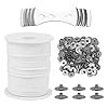 Zaloife Kerzendochte Baumwolle, 61M Docht für Kerzen, Geflochtene Flachdocht, mit 1 Metallhalterung und 100 Eisenbleche…