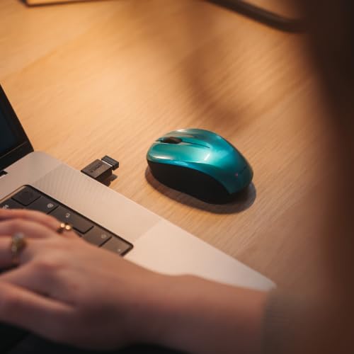 Verbatim Souris sans-Fil Go Nano Compact Recepteur USB Noir Turquoise 1600 dpi