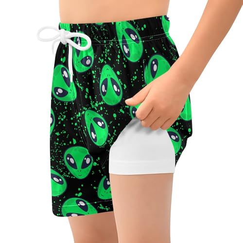 Boys Swim Trunks with Compression Liner Quick Dry Swim Shorts Bathing Suits 4-13Y2