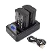 TURPOW LP-E6 LP-E6N Battery and LCD Dual Charger for Canon EOS 70D 80D 60D 60Da 5D Mark II Mark III 5D Mark IV 5DS 5DS R 6D 7D 7D Mark II BG-E14 BG-E11 BG-E9 BG-E7 LC-E6 BG-E6 Battery Grip