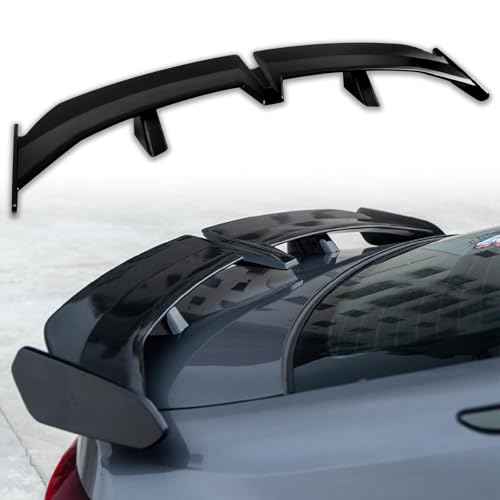 ELNas Alerón Trasero Estilo GT de 140 Cm Fabricado en ABS para Ford Mustang S650 S550 S197II SN95II SN95 Coupé/Convertible 1994-2025, Ajustable Alerón de Maletero Alerones de Carreras para Coches