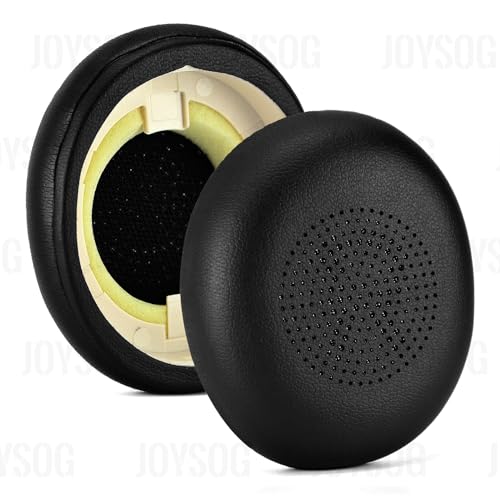 JOYSOG 45h Evolve2 65 Coussinets de rechange en mousse pour casque Jabra Evolve 2 65 MS/UC Elite 45h (Noir)