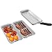 Rocky & Chao - Juego de 3 cestas para barbacoa con asas, bandeja de acero inoxidable, bandeja para verduras y huertos, práctico accesorio para barbacoa para gas y ahumado