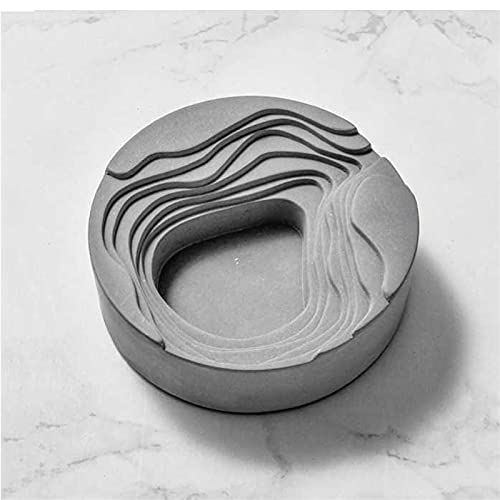 SOEN Cendrier Ash Tray Cendrier Ciment Ciment, terrasses ménagères Terrasses Rondes Fumeur Plateau de Cendres, pour Patio, Bureau Bureau Hotel Bar, à Choisir Crafts Decoration