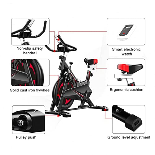 Image of Exercise Bike, Stationary Bikes Cardio Workout Machine, Silent Magnetic Resistance Indoor Cycling Bike with Comfortable Seat Cushion, Cycle Bike For Home Cardio Gym