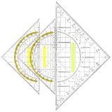 3-teiliges Dreieckset, bestehend aus 1 großen und 2 kleinen Dreiecken mit Griffen, winkelmesser...