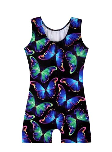 HOZIY Gymnastics Leotards for Girls with Shorts Biketards Dance Tumbling Outfits Matching Scrunchies 1-12 Years Old