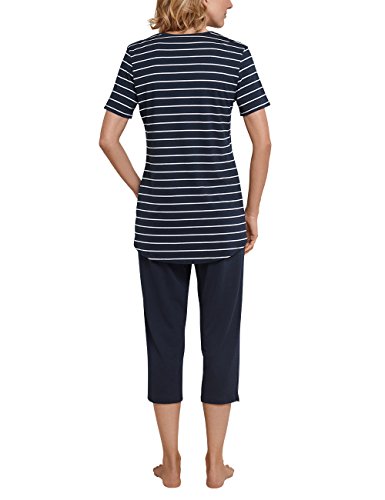 Schiesser-Damen-kurzer-Schlafanzug-mit-34-langer-Schlafhose