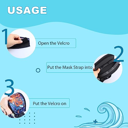 image for Seabbo Diving Mask Slap Straps Vintage style Cover Neoprene Swimming G