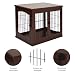 PawHut Hundekäfig für Zuhause, Hundehütte mit 2 Eingängen, Abschließbar Hundebox, Hundehaus für kleine Hunde, Braun, 58,5 x 81 x 66 cm