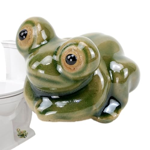 Toilet Caps Decorative – Lightweight, Cute Frog Floor, Dustproof Porcelain