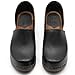 Sandgrens Handmade Swedish High Heel Wood Closed-Back Clogs for Women, US 7-7.5 | Brett Black Veg Tan DK, EU 38