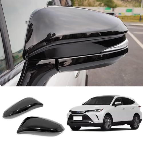 MUSOYADIトヨタ 新型 ハリアー ハリアー80系 専用外装 パーツ アクセサリー アクセサリー ドアミラーカバー ドアミラーガーニッシュ Harrier 80 ハリアー アクセサリー に適合設計ABS 樹脂製(ブラック)2枚