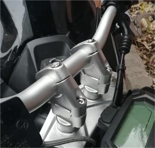 Kit d'augmentation hauteur guidon Benelli TRK502 502X argent - 3