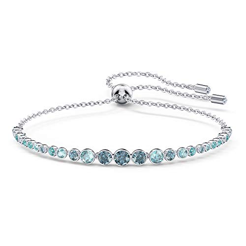 Product Image of the Swarovski Women's Emily Tennis Style Bracelet Collection, Clear Crystals, Blue Crystals, Pink Crystals