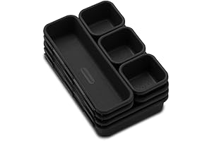 madesmart Antimicrobial 8-Piece Interlocking Bin Pack Bathroom Drawer Organizer
