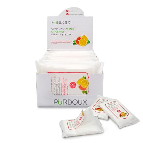 PURDOUX CPAP Mask Wipes Grapefruit Lemon
