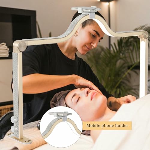 Lampe de manucure demi-lune pliable 45W avec intensité variable et support de téléphone - 4