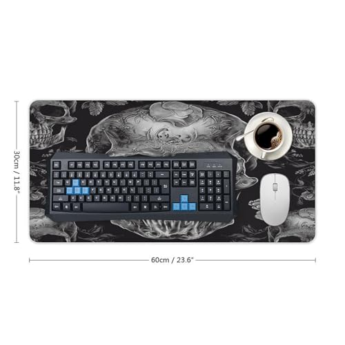 Pad Mouse Grande Estilo Calavera Antideslizante 30x60 cm miniatura 2