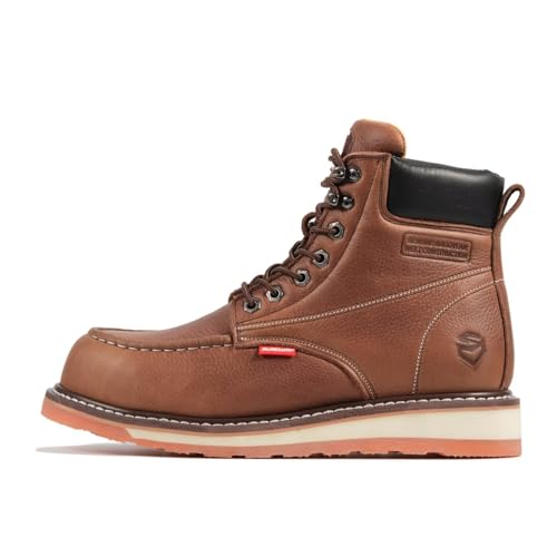 Image of SUREWAY Men's Heavy Duty Wedge Moc Toe Work Boots Soft /Composite /Steel Toe