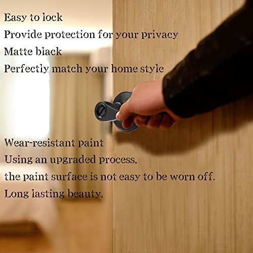 Monkemon Black Door Handle Interior (Set Of 4), Matte Black, Privacy Door Lock Lever For Bathroom And Bedroom, Installation Screws And Instructions Are Included With The Package. #TOP6