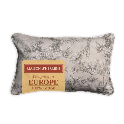 Maison d' Hermine Throw Pillow Covers 100% Cotton (12" x 20" - Pack of 1)