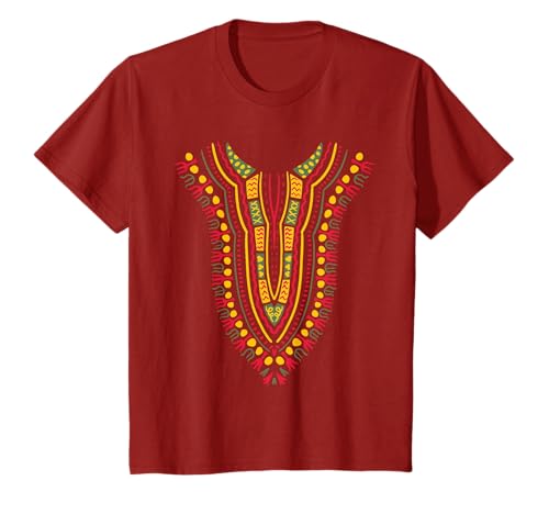 Imprimé Dashiki Kente Ethnique Africain Pride pour enfants garçons filles T-Shirt