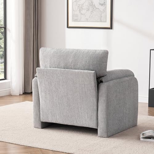 Sillón Chenille Plegable Gris miniatura 6