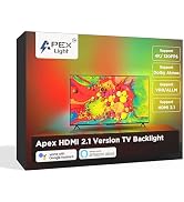 Apex HDMI 2.1 Version TV Backlight, HDMI 2.1 Sync Box, Supports 8K@60Hz, 4K@120Hz, VRR and ALLM, ...