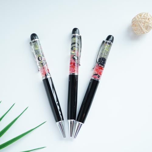 Image of Virus Covid Spooky Halloween Nurses Assistant Funny Pens Cute Floater Floating Liquid Writing Journaling Office Pen Unique Gift For Women Men