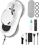 KISABAER Robot Nettoyeur Vitre, 5600Pa Robot Laveur de Vitre Automatique avec Pulvérisatio...
