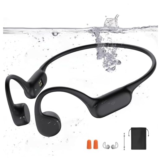 Dnniakm Swimming Headphones,Bone Conduction Headphones Bluetooth 5.4,IPX8 Waterproof,32G Memory Sports Headphone,Underwater Headphone with MP3-Player for Swim,Open Earphones for Swimming (Black X20)