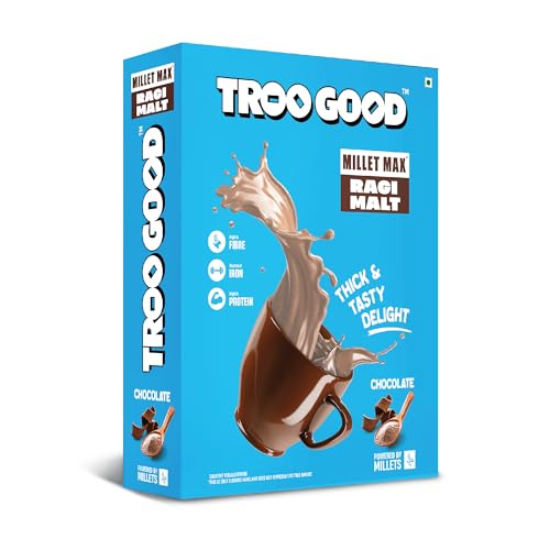 See full amazon price history chart for TROOGOOD Ragi Malt Chocolate - Millet Milk Mix | 35% Sprouted Millets | No Added Preservatives or colours | Chocolate Flavour Nutritional Drink | | For Kids and Adults | 200g Pack TROOGOOD Ragi Malt Chocolate - Millet Milk Mix | 35% Sprouted Millets | No Added Preservatives or colours | Chocolate Flavour Nutritional Drink | | For Kids and Adults | 200g Pack (B0D1VMRNQ9) Amazon Price History, Amazon Price Tracker