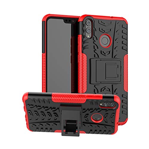 MOBIRUSH Rubber, Hard Case Defender Hybrid Kickstand Back Case Defender Cover for Huawei Honor 8X - Red (B07P66K15S) Amazon Price History, Amazon Price Tracker