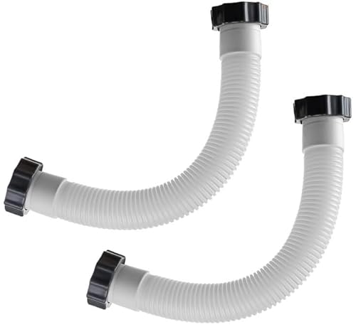 Zhanhai Confezione da 1/2 tubi per pompa a sabbia per piscina, 40,6 cm, con dadi, tubo flessibile di ricambio 11535, pompa filtrante a sabbia per piscina per pompa filtrante Intex 26371CA 26371EH