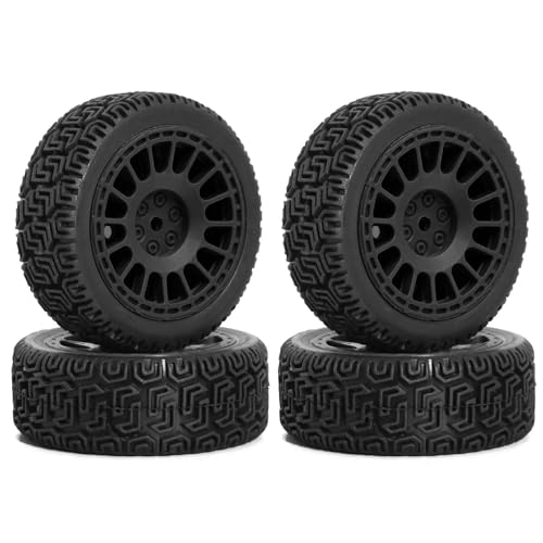 RC�A�b�v�O���[�h�R���|�[�l���g For Tamiya XV01 XV02 For TT01 For TT02 PTG-2 1/10 4�� 68mm �����[�^�C�� �S���z�C�[���^�C�� RC ���[�V���O�J�[�A�b�v�O���[�h�p�[�c(Black)