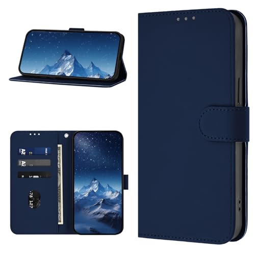 YIRRANZD Cover per Xiaomi Redmi Note 10 5G, Custodia a Libro in PU Pelle [Slot Carte] Premium Flip Caso Portafoglio, Antiurto Wallet Case Cover per Redmi Note 10 5G (Blu Scuro)