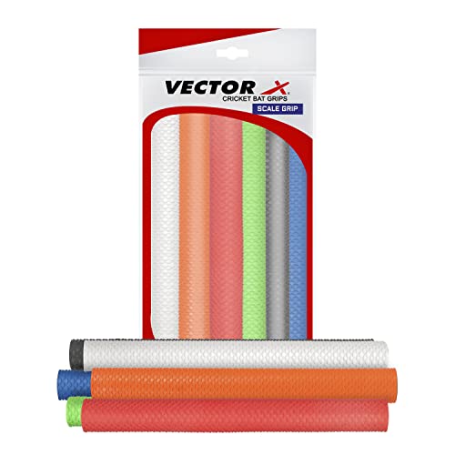 Image of Vector X Premium Quality Cricket Bat Rubber Grips|Better Shock Absorption|Extra Cushioning Soft Touch|Easy To Use|Universal Fit|Long Lasting Performance for All Professional Players (PACK OF 6, SCALE)