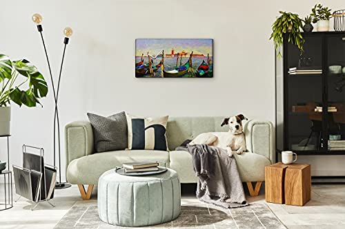 Horloge sur Toile Mains Blanches Grand Format 60x30cm - 5