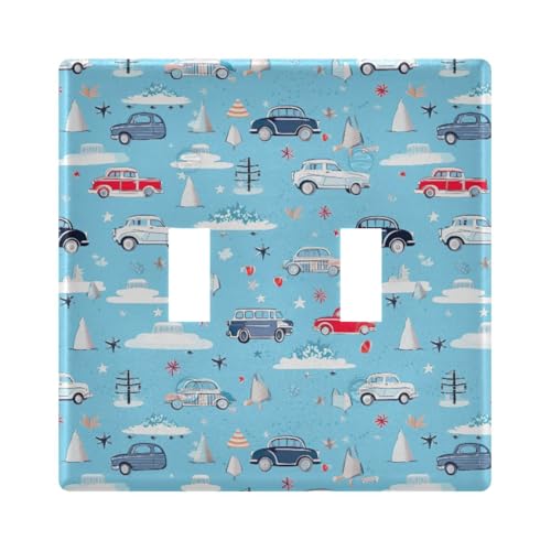 UMIRIKO Carton Car Light Switch Cover Plate Covers Decorative Double Toggle Home Decor 202a8617
