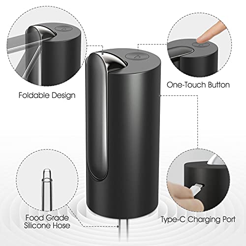 Tobelife 5 Gallon Foldable Water Dispenser, Portable Water Bottle Pump, Wireless Electric Generic Gallon Bottle Water Pump, Automatic Drinking Pure Water Dispenser, Ideal For Home, Office, Outdoor #TOP2