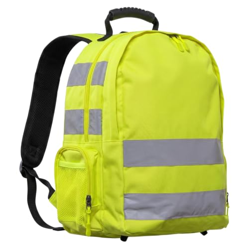 Image of Hi Vis Backpack Reflective Rucksack Waterproof Cycling Work Safety Bag